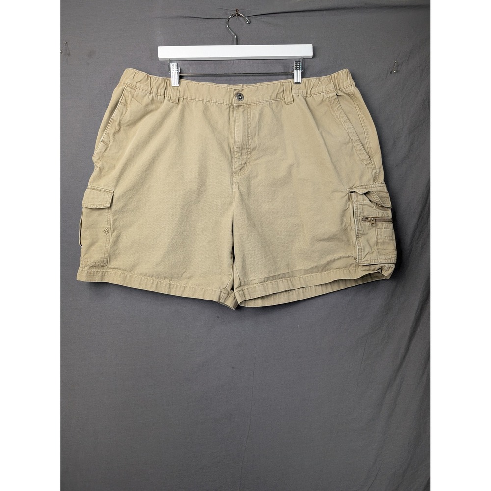 Columbia Size XXL Mens Cargo Shorts Tan Cotton